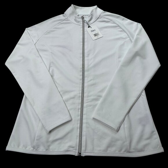 Oxford Golf Zip-Up Jacket White Womens Small - Picture 3 of 7